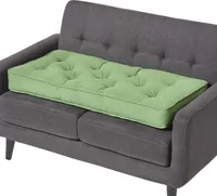HOMESCAPES Sitzauflage für Zweisitzer-Sofa 100 x 48 cm - dickes Sitzkissen grün