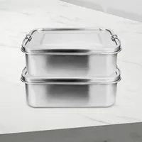 Jiubiaz 800+1200ml Brotdose ohne Plastik BPA frei brotdose edelstahl Edelstahl Lunchbox