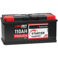 LANGZEIT Autobatterie 110AH 12V 950AEN Starterbatterie +30% mehr Leistung ersetzt Batterie 100Ah 105Ah