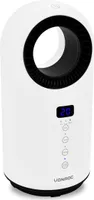 VONROC  Elektro Heizung - Heizlüfter - 1500W - lamellenlos - Keramik - 3 Heizstufen - Inkl. Fernbedienung - Schwenkfunktion - Thermostat und Timer - 15m2 - Weiß