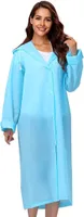 Damen Transparent Regenponcho Wiederverwendbar Regenmantel Atmungsaktiv mit Kaputze Wasserdicht Regencape für Reisen,Festival,Wandern