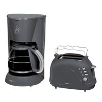 CLATRONIC Frühstücks-Set Grau (Kaffemaschine+Toaster)