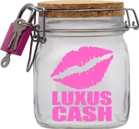 Spardose Geld Geschenk Ideen Luxus Cash Transparent Größe M 0.75 Liter