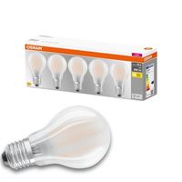OSRAM LED-Lampe BASE CLAS A, E27, EEK: E, 7W, 806 lm, 2700 K, 5 Stk. matt