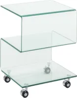 Beistelltisch >7/171< in Klarglas, Glas - 40x50x34cm (BxHxT)