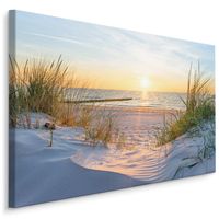 Strand Meer Kunstdruck Bild Foto Leinwand Poster Wandbild XXL 80 cm*40 cm 224 