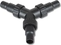SunSun Y Verteiler 20/25mm (3/4" / 1") mit Stufentüllen zur Verbindung von z.B. Pumpen und Filtern für Teichpumpen und Wasserläufe