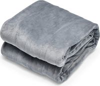 Heizdecke, Elektrische Kuscheldecke mit Abschaltautomatik, 4 Temperaturstufen & Überhitzungsschutz, Waschbare Wärmedecke für Wohnzimmer, Schlafzimmer & Büro (180 x 130 cm, Grau)