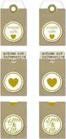 Etiketten-Aufkleber Made with love - Kraft