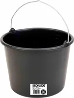 IRONSIDE Baueimer 12 L schwarz mit Literskala