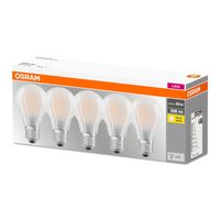 OSRAM LED-Lampe BASE CLAS A, E27, EEK: E, 7W, 806 lm, 2700 K, 5 Stk. matt
