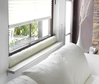 BigDean Zugluftstopper 100cm Fenster Schurwolle Türstopper Zugluftstop Natur