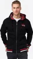 Herren Kapuzensweatjacke mit Reißverschluss normale Passform LANCASTER Black XXXL Lonsdale