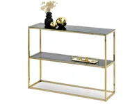 Konsolentisch JENAR BIS – golden / schwarzer Marmor