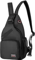 INF Multifunkční crossbody batoh batoh Black Černá