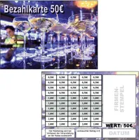 1600 Abstreichkarten Verzehrkarten Wertmarken Guthabenkarten 50 Euro Bezahlkarten 1600VA50