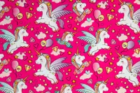 Geschenkpapier Einhorn 70cm x 2m Rolle pink