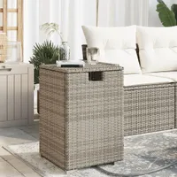 vidaXL Propan Tank Hideaway Table Grey 40x40x60 cm Poly ratan