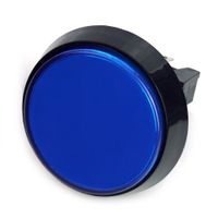 Large Arcade Button, 60mm, beleuchtet (LED 12V DC) - Farbe: blau