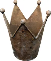 Krone Übertopf Rost H13cm