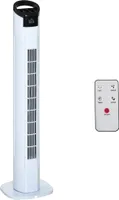HOMCOM Turmventilator mit Fernsteuerung 70° Oszillierender Standventilator 78,5cm Säulenventilator 50 W 3 Modi & 3 Geschwindigkeiten Schwarz+Weiß