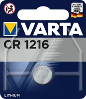 Litowe ogniwo guzikowe VARTA CR 1216, 25 mAh, 3 V, opakowanie blistrowe 1 szt
