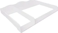Puckdaddy Wickelaufsatz Frederik 108x80x15cm aus Holz in Weiß für IKEA Hemnes Kommoden