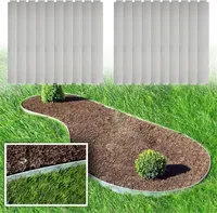LARS360 35 x kovový pozinkovaný okraj záhonu okraj záhonu pro sečení, výška 15 cm, délka 100 cm (35 m)