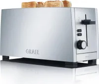 Gebr. Graef TO100EU 4 Scheiben Langschlitz Toaster, Edelstahl matt