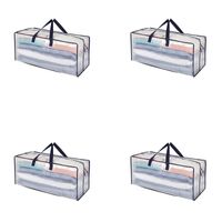 INF Transparente, gewebte Umzugstasche aus PP 4-pack 4 Packung