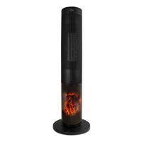 SUNTEC Heizlüfter Heat PTC 2000 Flame - Leise Heizturm inkl. Fernbedienung Timer 2000 Watt | Elektro Heiztower mit Thermostat 2 Heizstufen | Elektroheizung Kaminfeueroptik | Elektrische Wärme 15-35 °C