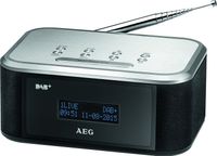 AEG MRC 4148 Uhrenradio Radiowecker Stereo DAB+ Edelstahldesign schwarz-silber