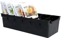 Vilde Küchenorganizer Gewürzbehälter Aufbewahrungbox für Gewürztüten schwarz 30x13x8 cm