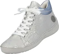Rieker sneaker damski wysoki szary/srebrny