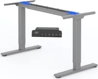 FLEXISPOT 2 motor höhenverstellbarer Schreibtisch Elektrisch Tischbeine mit 4 Memory-Steuerung&LED-Anzeige Tragfähigkeit von 100 kg Grauer