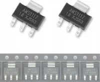AMS1117 5V 1A regulátor napětí v pouzdře SMD SOT223 2ks.
