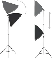 vidaXL Profesionální studiová světla 2 ks 40x60 cm Ocelová černá