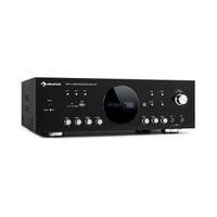 auna AMP-218 BT 5.1 Digital Surround Karaoke Amplifier Verstärker ,Ausgangsleistung: 2 x 120 Watt + 3 x 50 Watt RMS ,Bluetooth-Verstärker ,USB / SD,schwarz