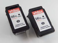 vhbw 2x Tintenpatronen kompatibel mit Canon Pixma TS3452, TS3453, TS3451 Drucker - Set Schwarz (Wiederaufgefüllt)