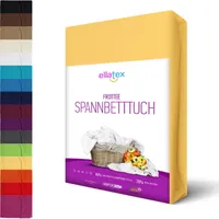 FROTTEE Spannbettlaken Spannbetttuch  Bettlaken Betttuch, in Größe: 120x200-130x200 cm, in Farbe: Gelb