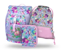BAAGL SET 3 Airy Hummingbird: Aktentasche, Federmäppchen, Tasche