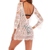 ZSZBACE Bikini Cover Ups- Frauen Badeanzug- Strandkleid Bademode- Damen Sommerkleid