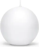 Świeca matowa Kula biały 8cm 6szt