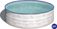 GRE Rund Stahlwandpool mit Nordicoptik Ø 350 x 120 cm K3500NNE
