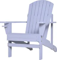 Outsunny Adirondack zahradní židle zahradní lehátko zahradní nábytek balkonová židle šedá