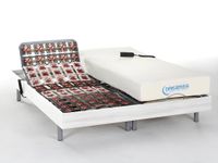 Relaxbett elektrisch - Matratzen mit Memory Schaum - HESIODE III von DREAMEA - mit OKIN-Motor - Weiß - 2 x 80 x 200 cm