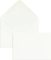 100 Briefumschläge Weiß 114x162 mm (DIN C6) mit Nassklebung