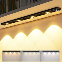 Grifema Schrankbeleuchtung LED - Unterbauleuchte Küche mit Bewegungsmelder,  Schrankleuchten mit 3 Modi, Led Küchenunterbauleuchte, Kleiderschrank  Beleuchtung, Sensor Licht, Led Lichtleiste 60cm, USB ab 20,89 €
