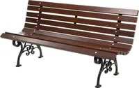 Parkbank Gartenbank Gestell Gusseisen Massivholz Kiefer 0112