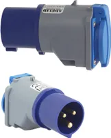 Camping Adapter CEE-Stecker 230 V16A auf  Schukosteckdose 230 V 16A 3P Caravan